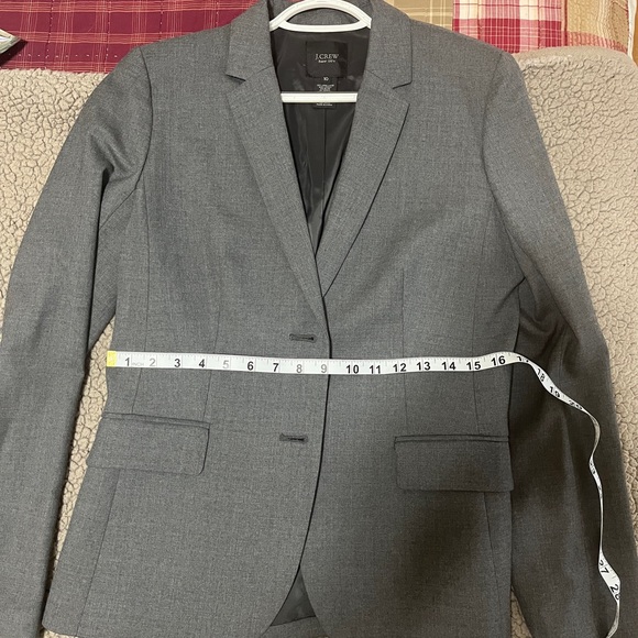 J Crew Grey 2-piece Suit, Size 10 - Picture 8 of 9